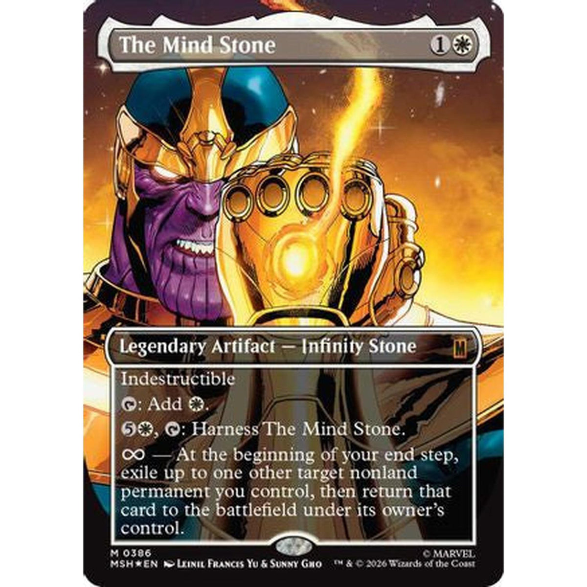 Magic The Gathering The Mind Stone (Borderless) [Marvel Super Heroes] Foil