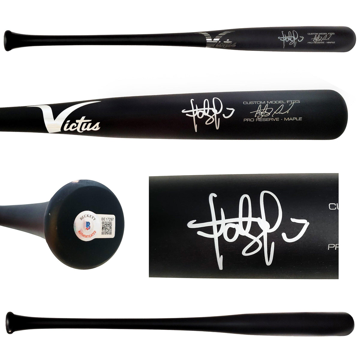 Fernando Tatis Jr. Autographed Matte Black Victus Player Model Bat San Diego Padres (Marks) Beckett Bas Stock #205850