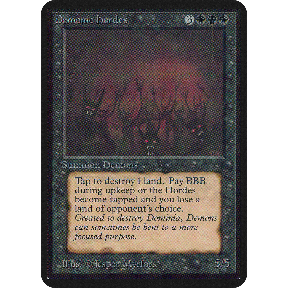 Magic The Gathering Demonic Hordes [Limited Edition Alpha]