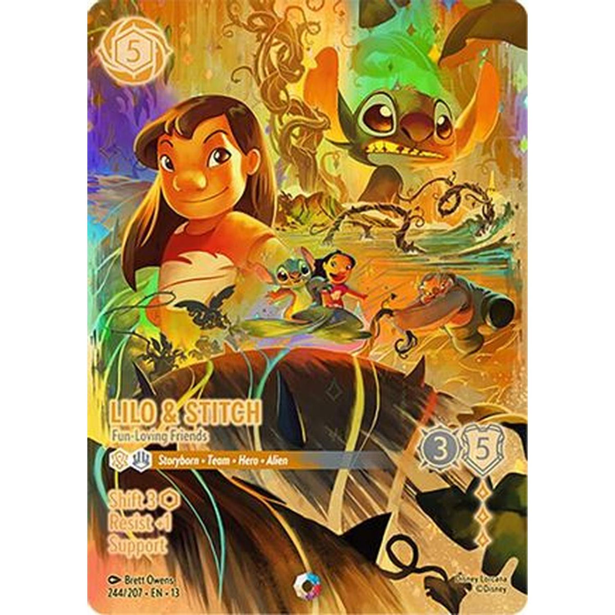 Disney Lorcana Lilo & Stitch - Fun-Loving Friends (Iconic) (244/204) [Attack Of The Vine] Holofoil