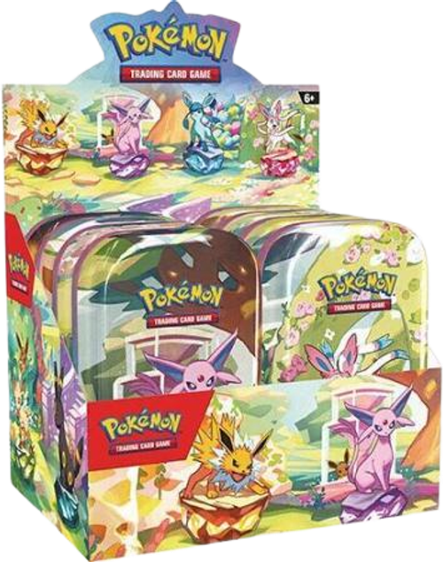 Pokémon Prismatic Evolutions Mini Tin Display