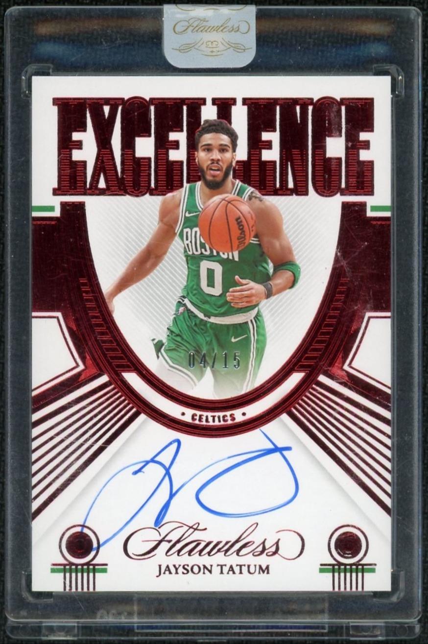 Pokémon Panini 2021 Panini Flawless Excellence Signatures Jayson Tatum Ruby /15