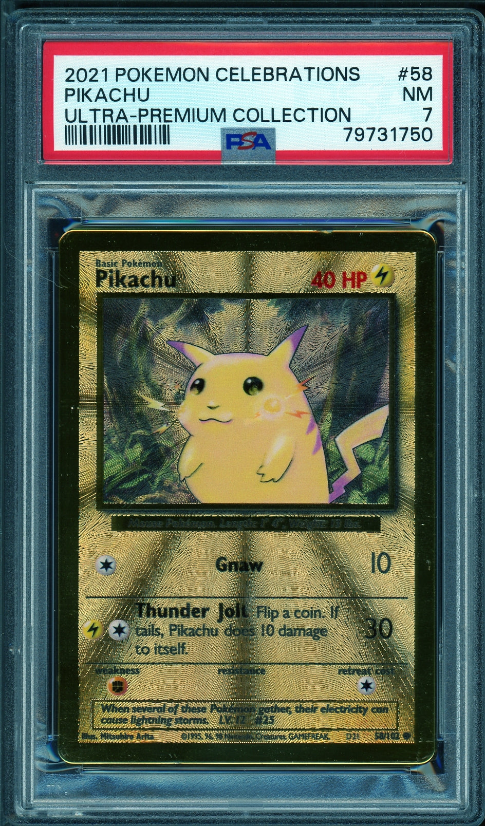 [PSA 7 - Nm] Pikachu #58 - Premium Collection (2021)