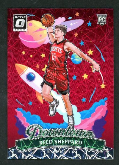 Pokémon Panini 2022 Panini Donruss Optic 19 Reed Sheppard Downtown Prizm Rookie Vg Houston Rockets