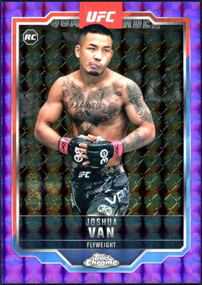 UFC MMA Topps 2025 Topps Chrome UFC #136 Joshua Van Purple Geometric /10