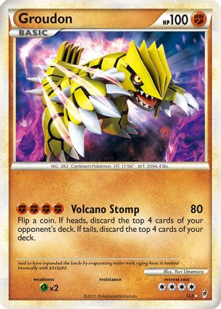 Pokémon Groudon (Shiny) (Sl4/95) - Call Of Legends Holofoil