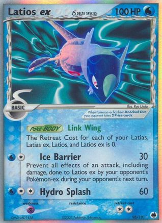 Pokémon Latios EX (Delta Species) (96/101) - Dragon Frontiers Holofoil