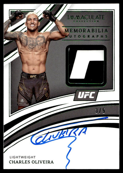 Pokémon Panini 2022 Panini Immaculate Collection Ma-Cov Charles Oliveira Memorabilia Autographs /5