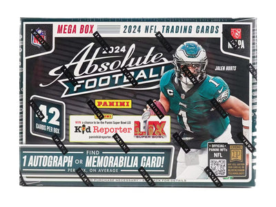 Football Panini 2024 Panini Absolute Football Hobby Mega 20 Box Case (Teal Parallels)