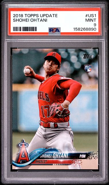 Baseball Topps Shohei Ohtani 2018 Topps Update Rookie Card #Us1 PSA 9