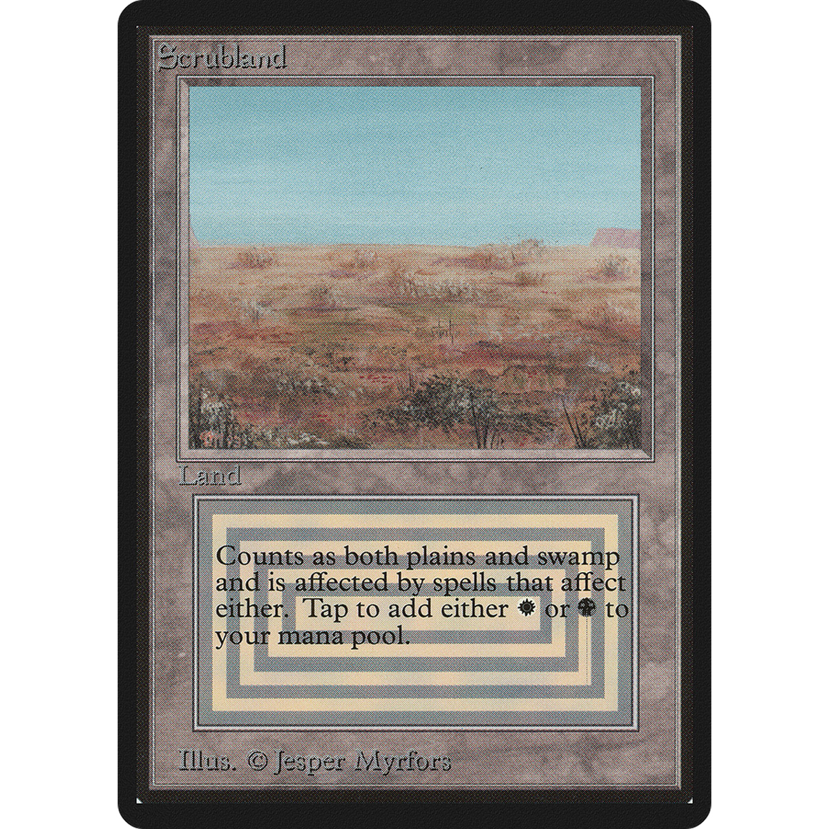Magic The Gathering Scrubland [Limited Edition Beta]