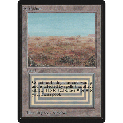 Magic The Gathering Scrubland [Limited Edition Beta]
