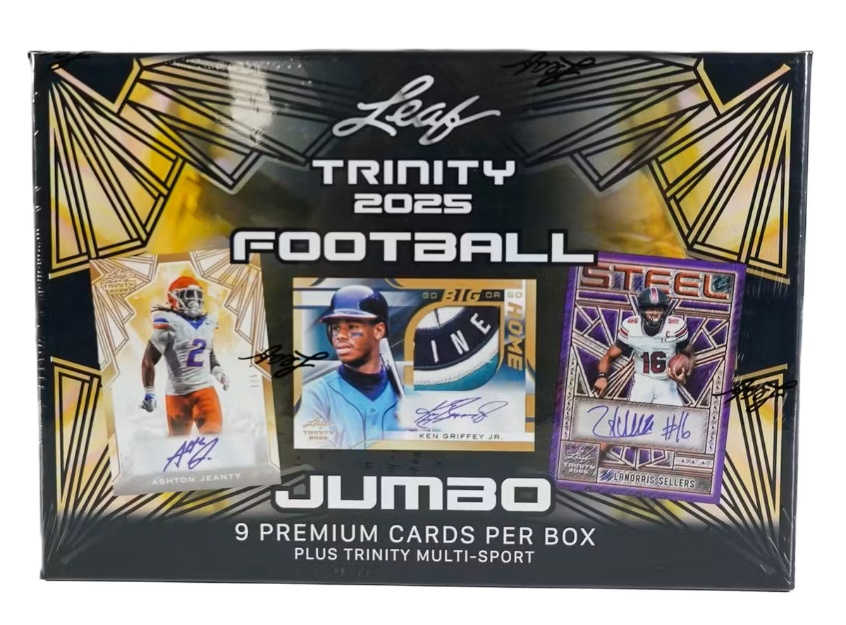 Sports 2025 Leaf Trinity Football Hobby Jumbo Box