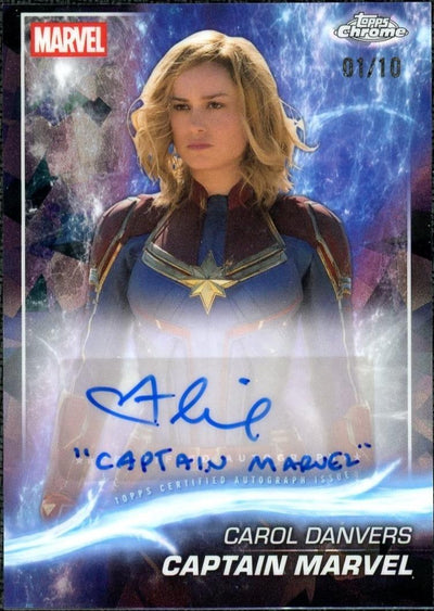 Sports Topps 2025 Topps Chrome Marvel Studios Sapphire Aa-Bl Carol Danvers Auto /10 Inscription