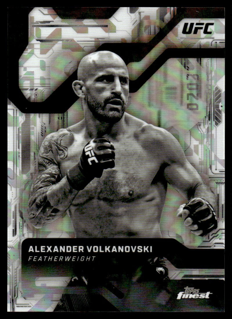 UFC MMA Topps 2025 Topps Finest Mc-1 Alexander Volkanovski Monochrome
