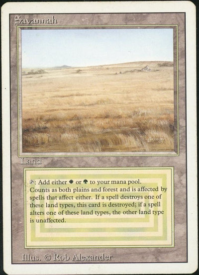 Magic The Gathering Savannah Dual Land Magic The Gathering Revised Edition