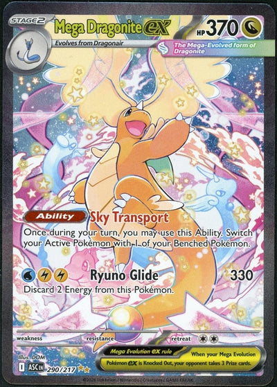 Pokémon Panini 2026 Pokemon Ascended Heroes Mega Dragonite EX #290