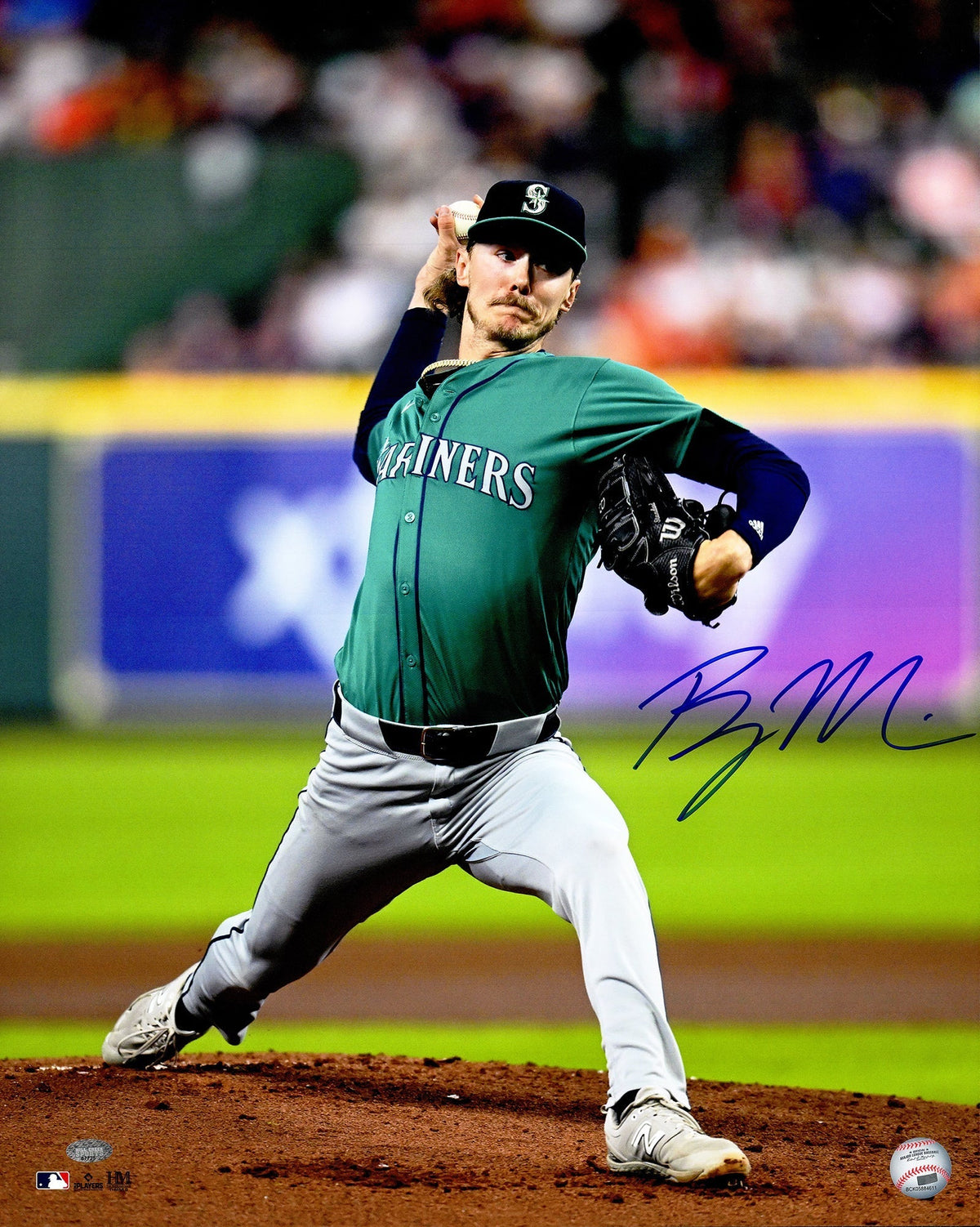 Bryce Miller Autographed 16X20 Photo Seattle Mariners Mcs Holo