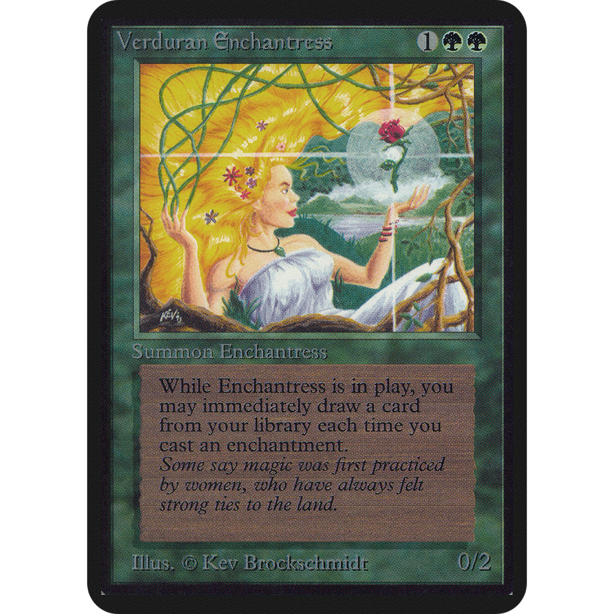 Magic The Gathering Verduran Enchantress [Limited Edition Alpha]