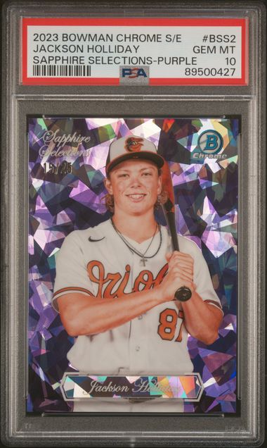 Baseball Bowman Jackson Holliday 2023 Bowman Chrome Sapphire Selections 15/25 PSA 10