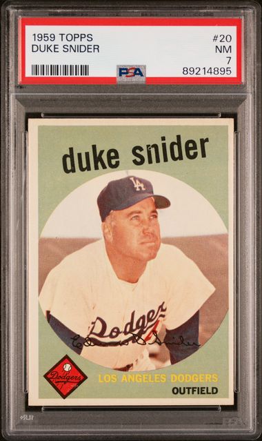 Baseball Topps Duke Snider 1959 Topps #20 PSA 7