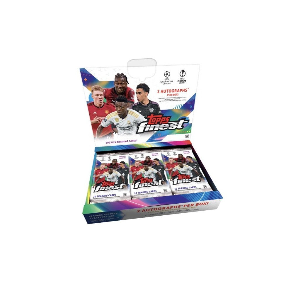 Soccer Topps 2023-24 Topps Finest Uefa Club Competitions Soccer Hobby 8 Box Case