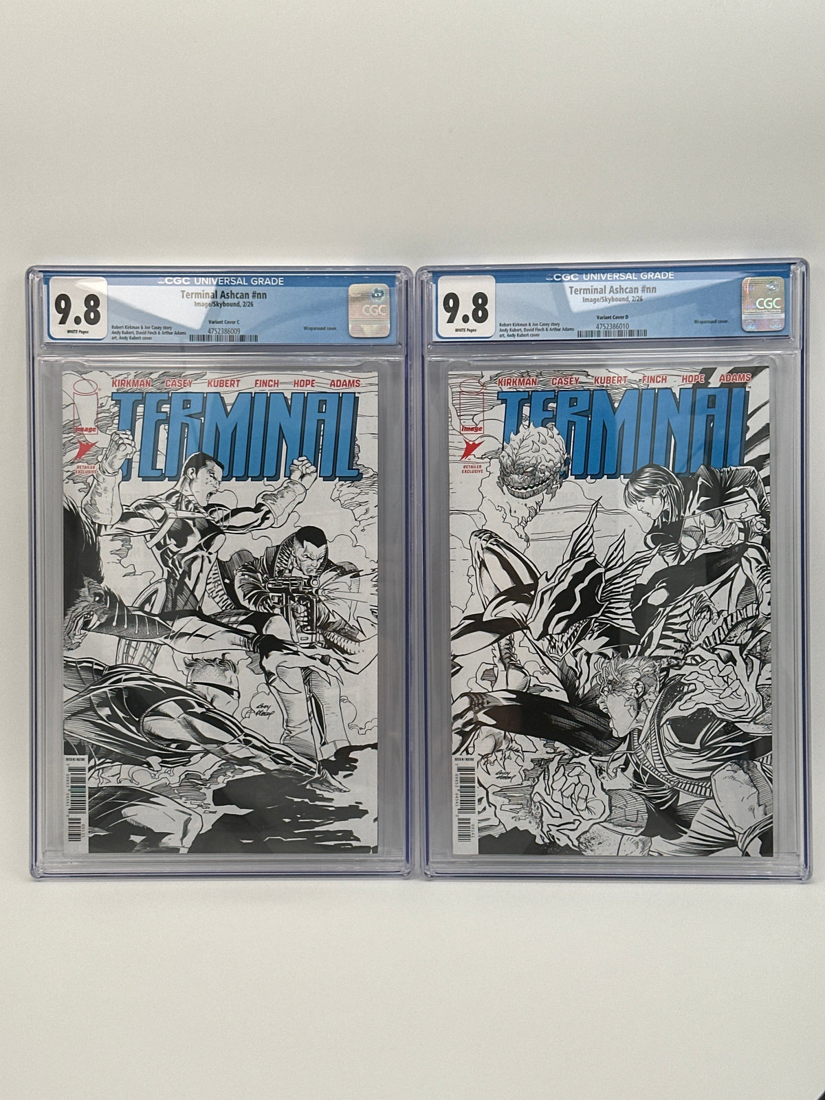 Terminal #1 Retailer Exclusive Ashcan Wraparound Set Of 2 Covers C/D CGC 9.8