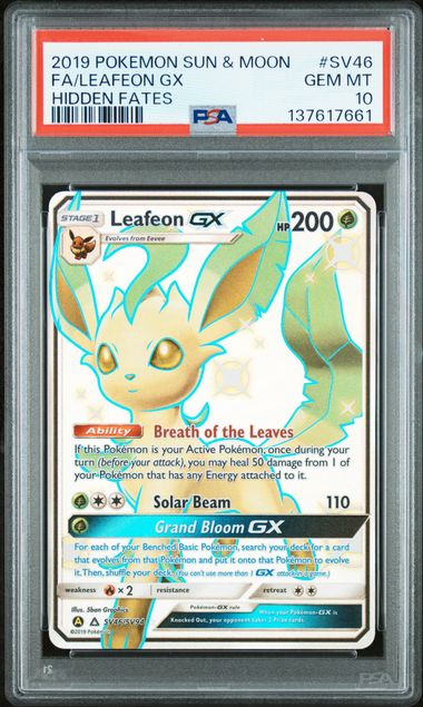 Pokémon Leafeon GX Sv46/Sv94 - Sun & Moon Hidden Fates - 2019 Pokemon - PSA 10
