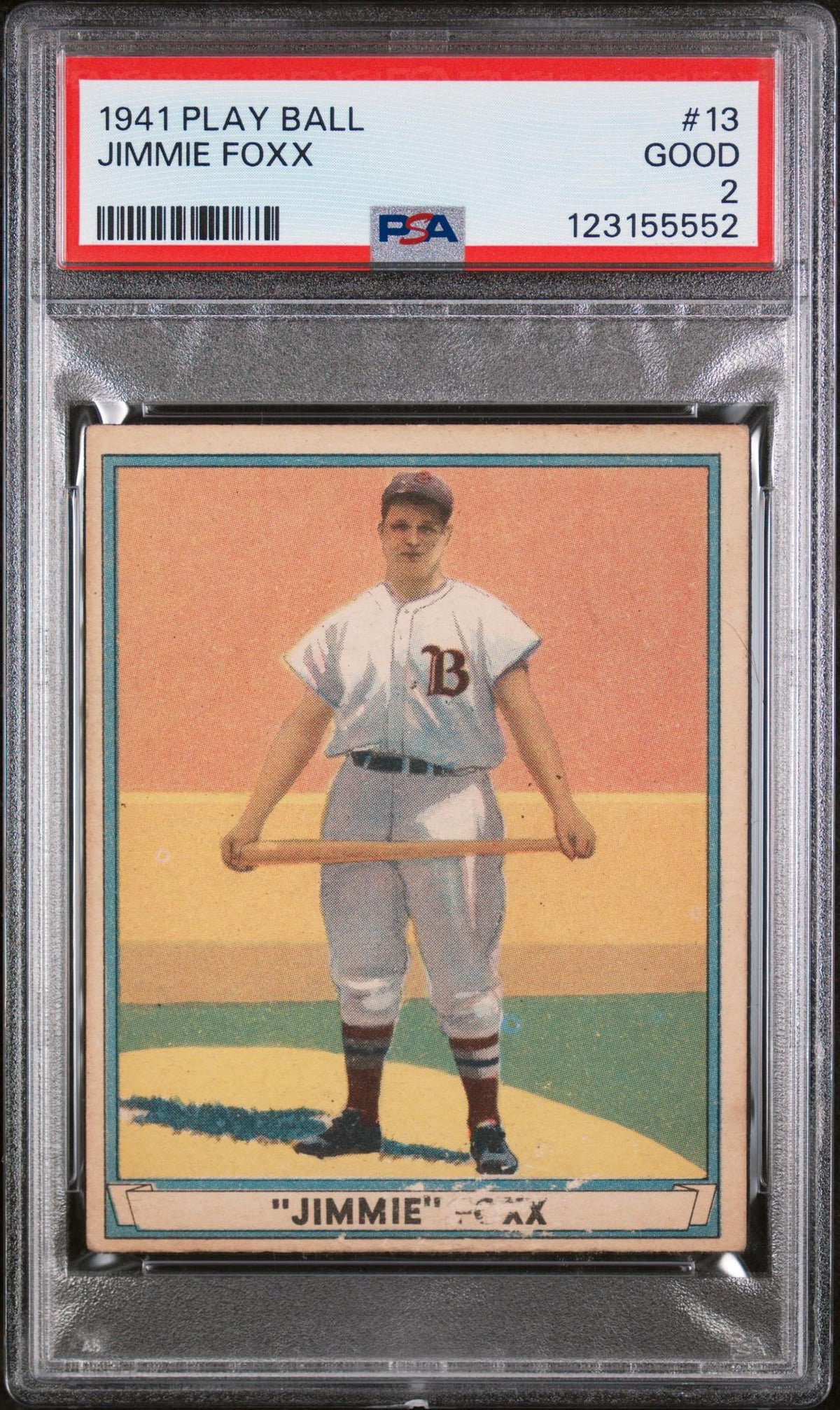 Pokémon Panini 1941 Play Ball Jimmie Foxx #13 PSA 2