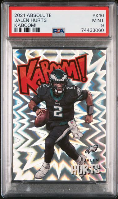 Sports Panini Jalen Hurts 2021 Panini Absolute Kaboom! (Vertical) PSA 9