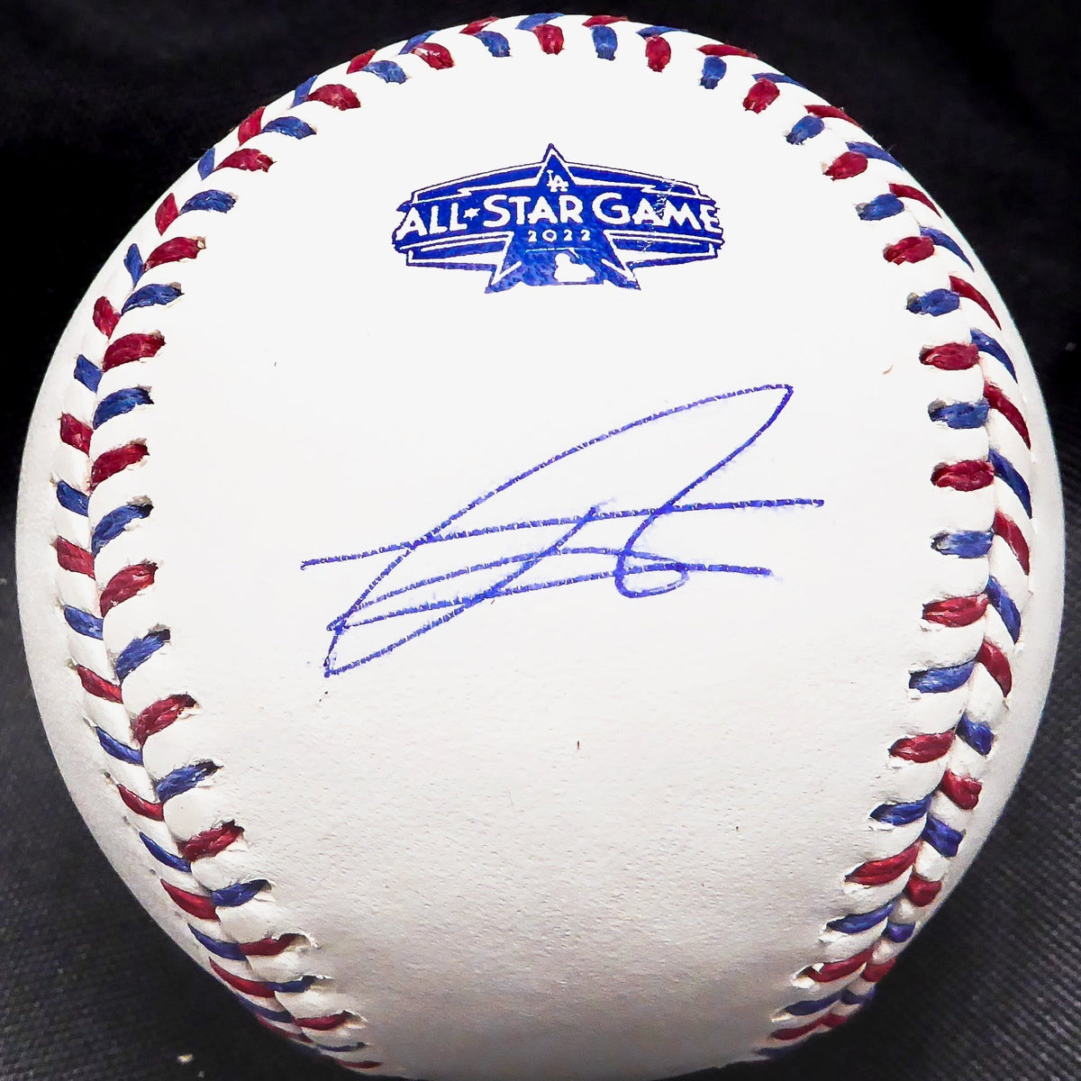 Julio Rodriguez Autographed Official 2022 All Star Game Logo MLB Baseball Seattle Mariners (Smudged) Beckett Bas Qr #Bh038286