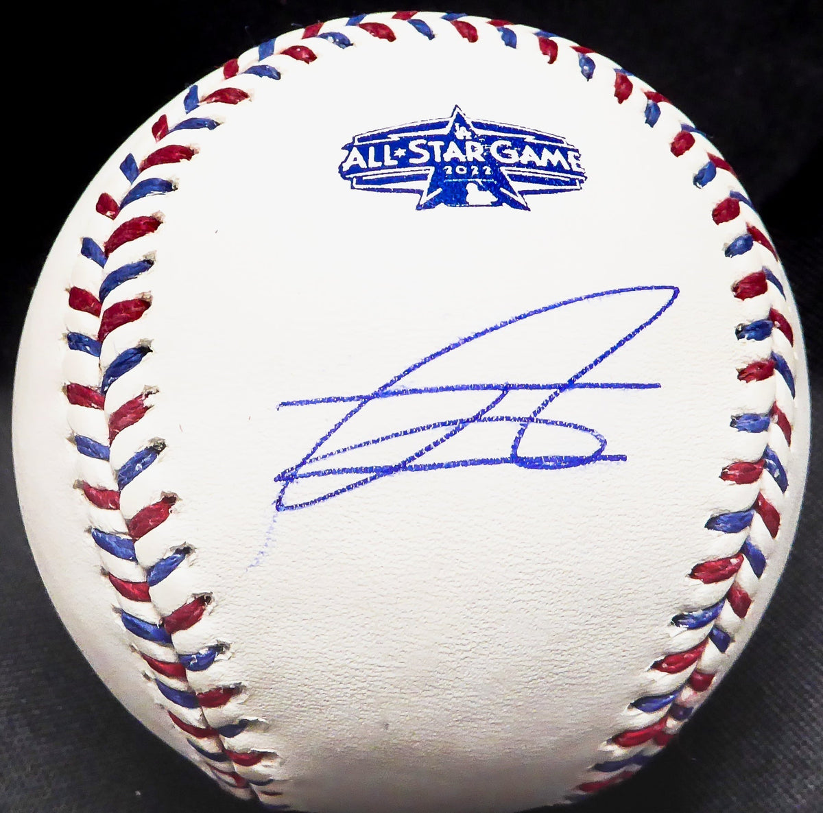 Julio Rodriguez Autographed Official 2022 All Star Game Logo MLB Baseball Seattle Mariners (Smudged) Beckett Bas Qr #Bh038228