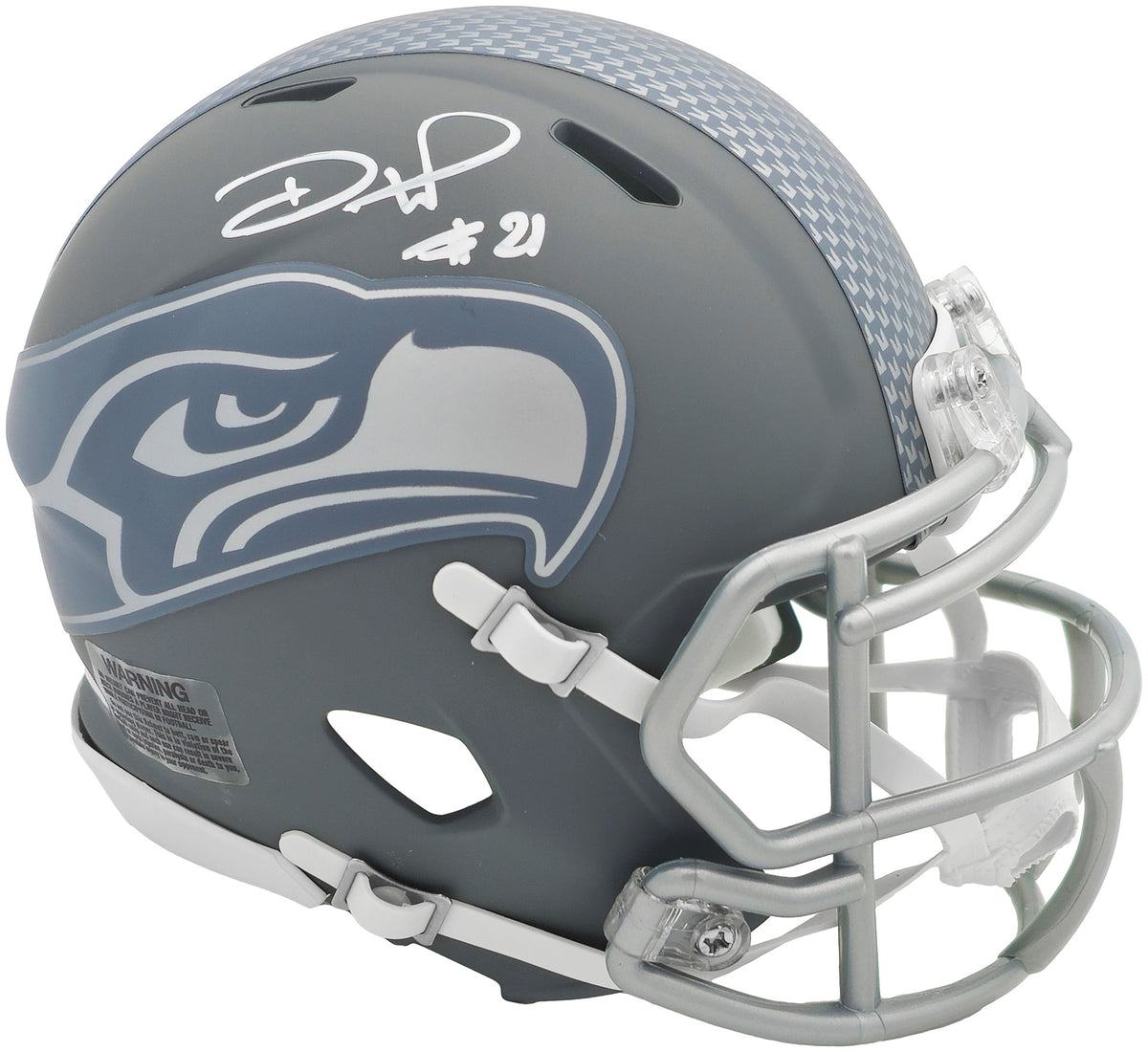 Devon Witherspoon Autographed Seattle Seahawks Slate Silver Speed Replica Mini Helmet Mcs Holo