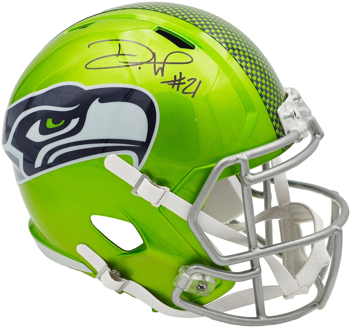 Devon Witherspoon Autographed Seattle Seahawks Flash Green Full Size Speed Replica Helmet Mcs Holo