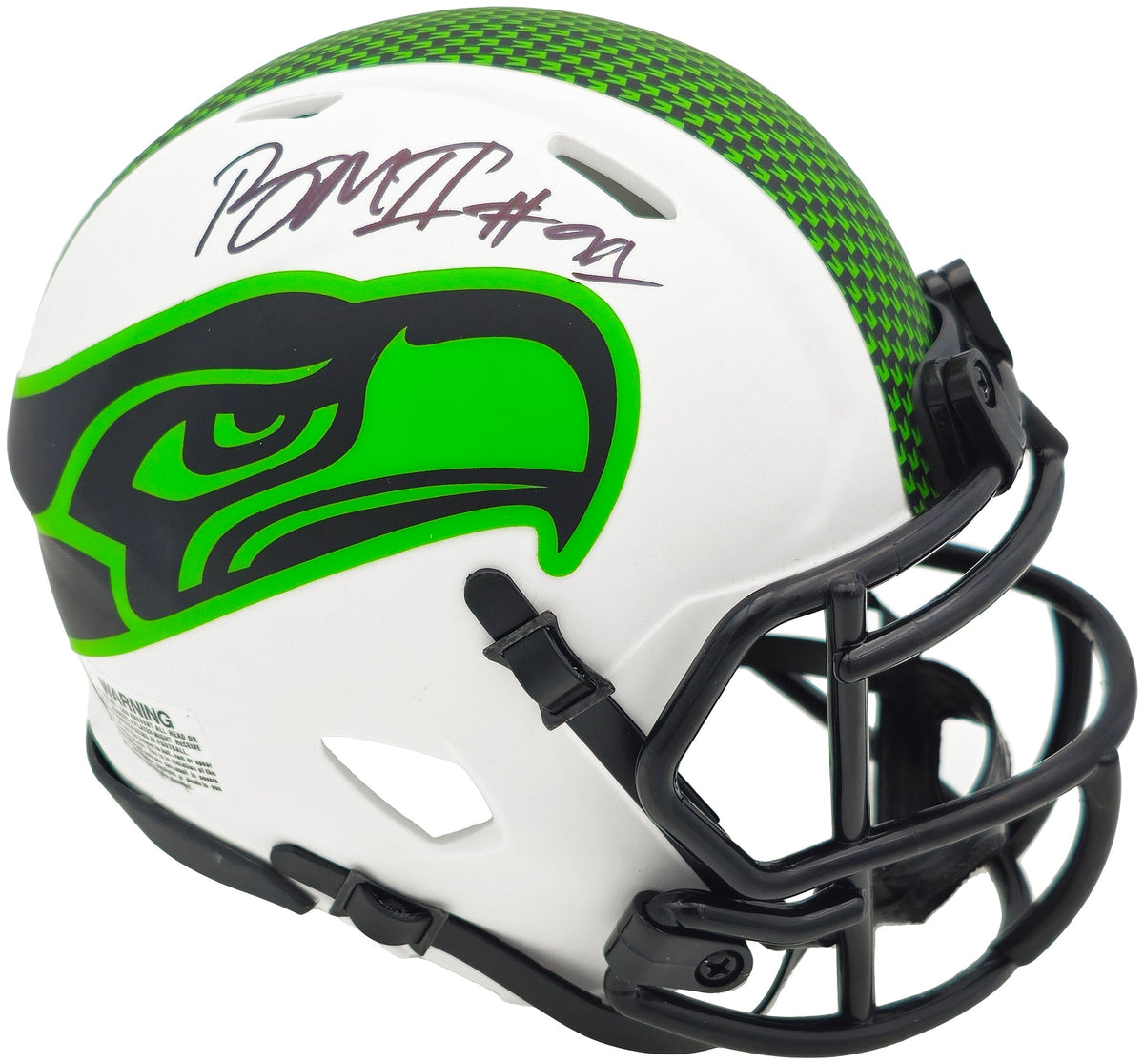 Byron Murphy Ii Autographed Seattle Seahawks Lunar Eclipse White Speed Mini Helmet Mcs Holo