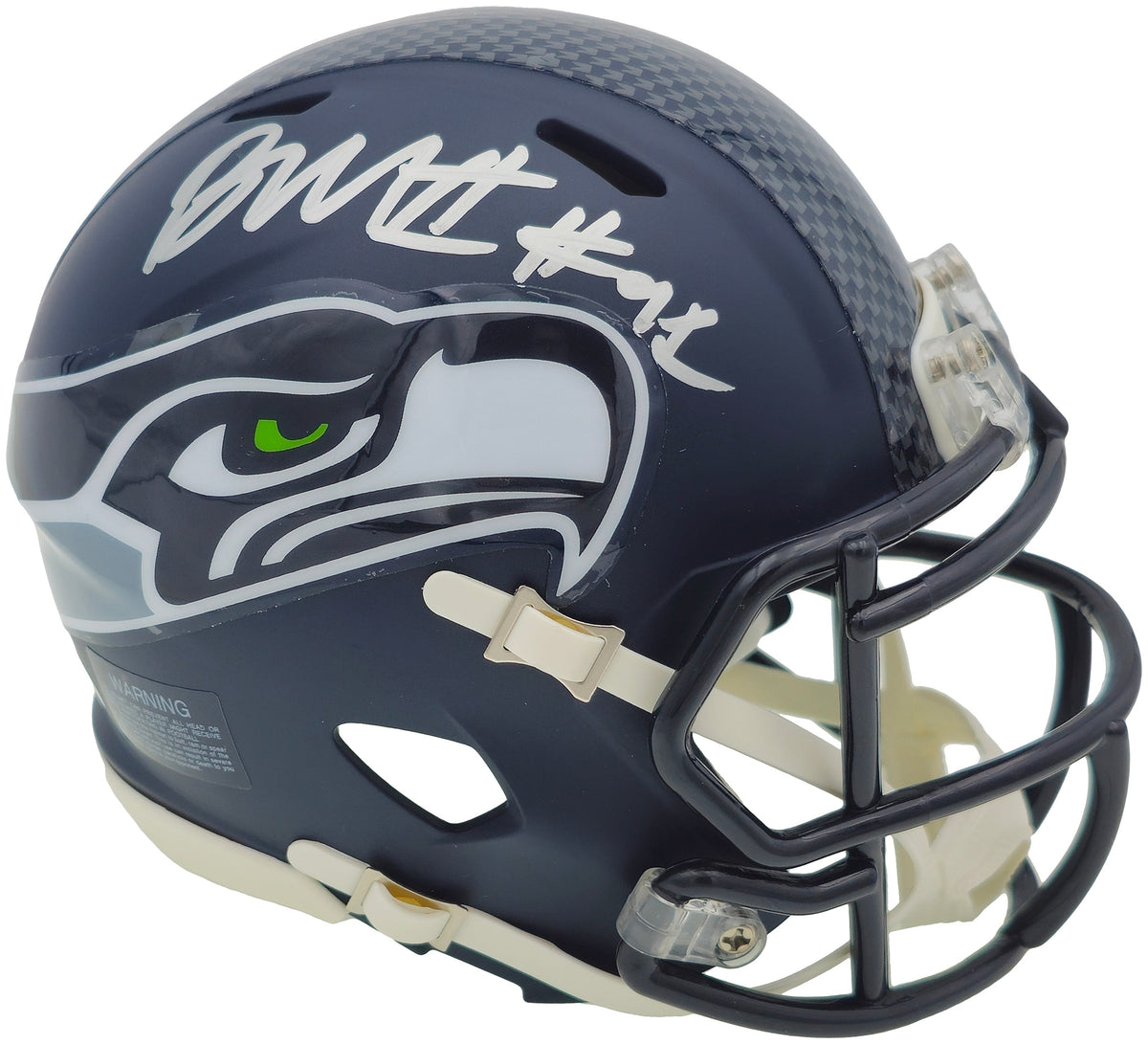Byron Murphy Ii Autographed Seattle Seahawks Blue Speed Mini Helmet Mcs Holo