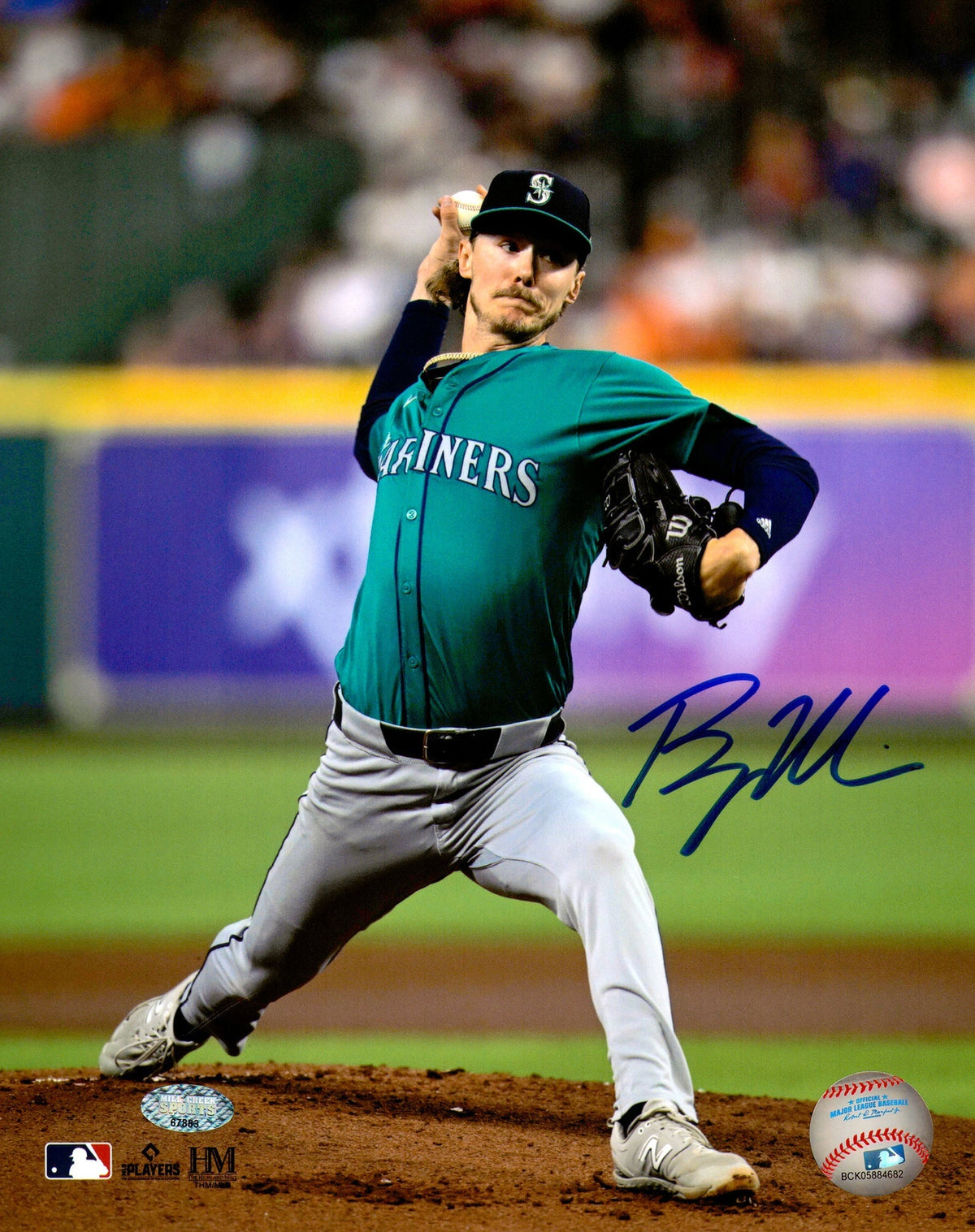 Bryce Miller Autographed 8X10 Photo Seattle Mariners Mcs Holo