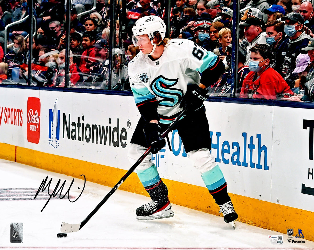 Morgan Geekie Autographed 16X20 Photo Seattle Kraken Fanatics Holo
