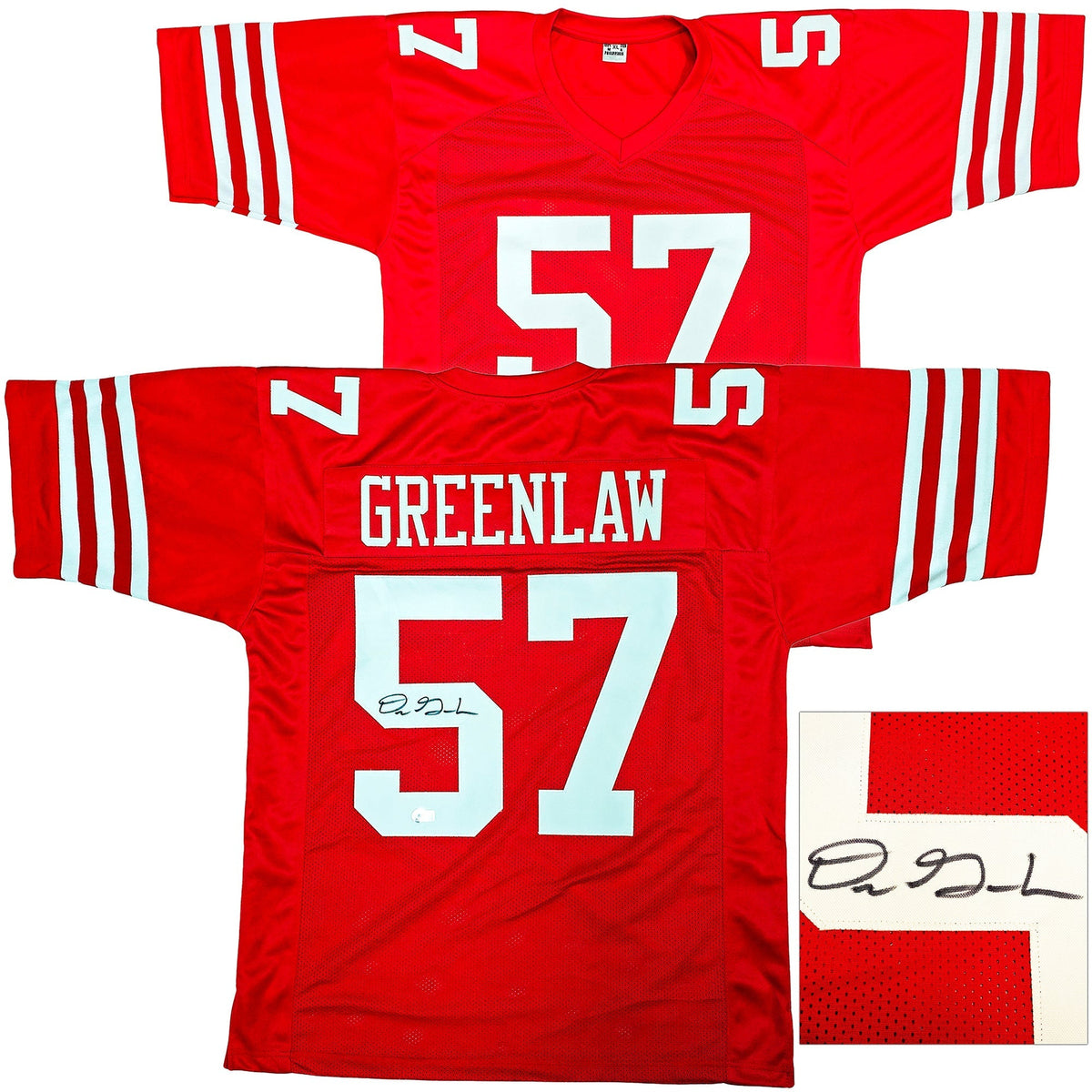 San Francisco 49Ers Dre Greenlaw Autographed Red Jersey Beckett Bas Witness