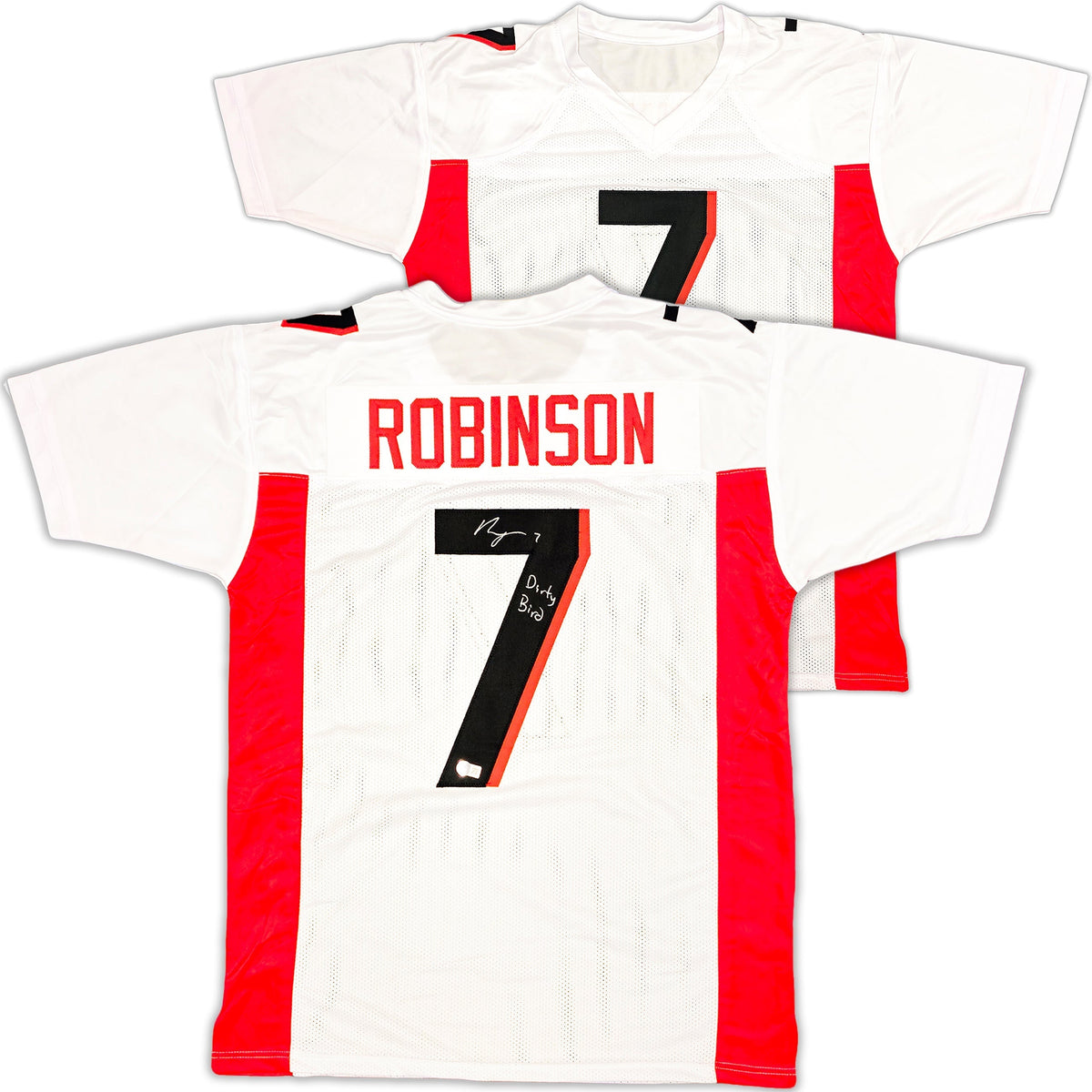 Atlanta Falcons Bijan Robinson Autographed White Jersey "Dirty Bird" Beckett Bas Witness