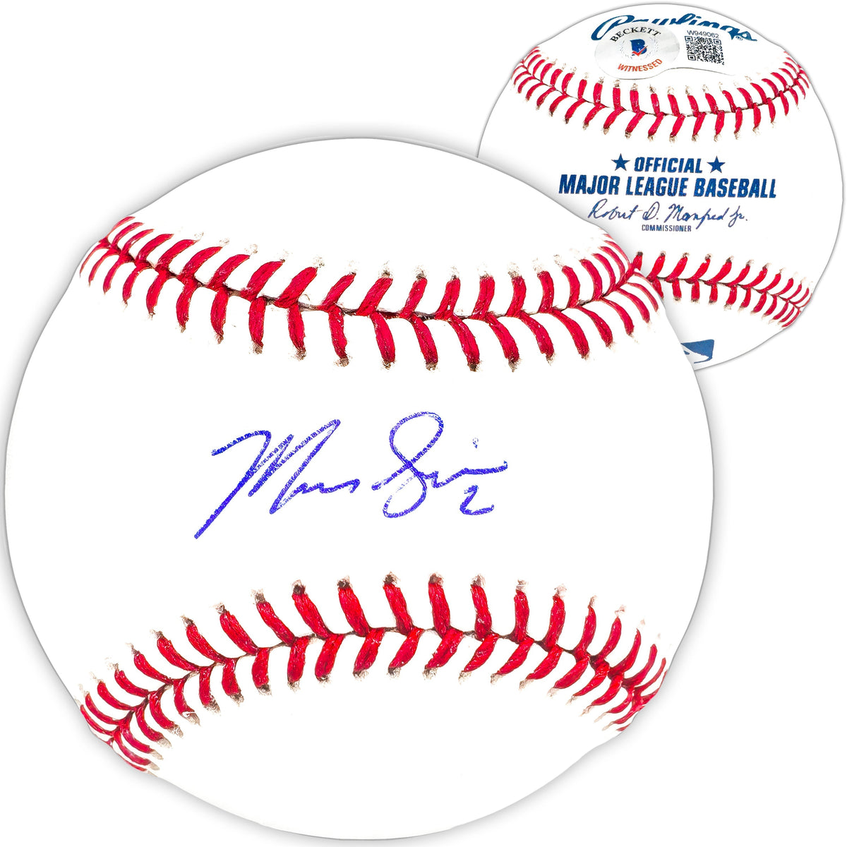 Marcus Semien Autographed Official MLB Baseball Texas Rangers Beckett Bas Witness
