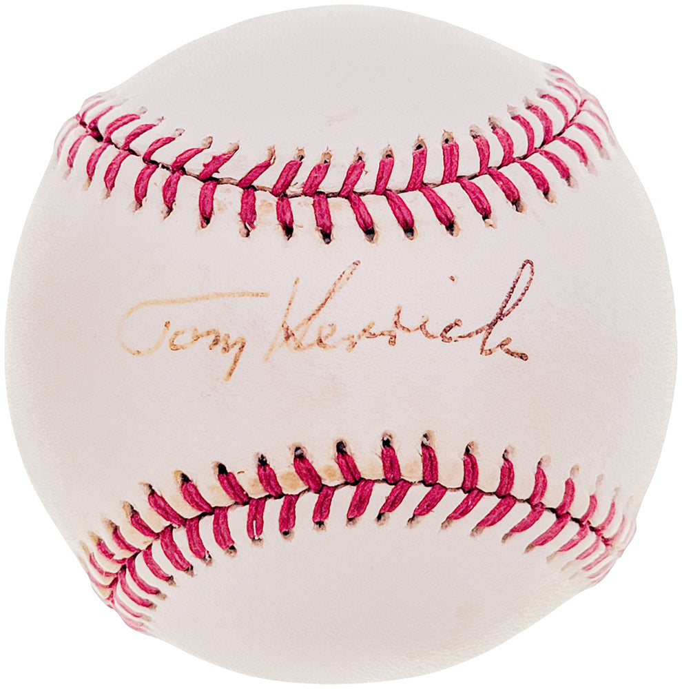 Tom Henrich Autographed Official Al Baseball New York Yankees Beckett Bas #Bh041900