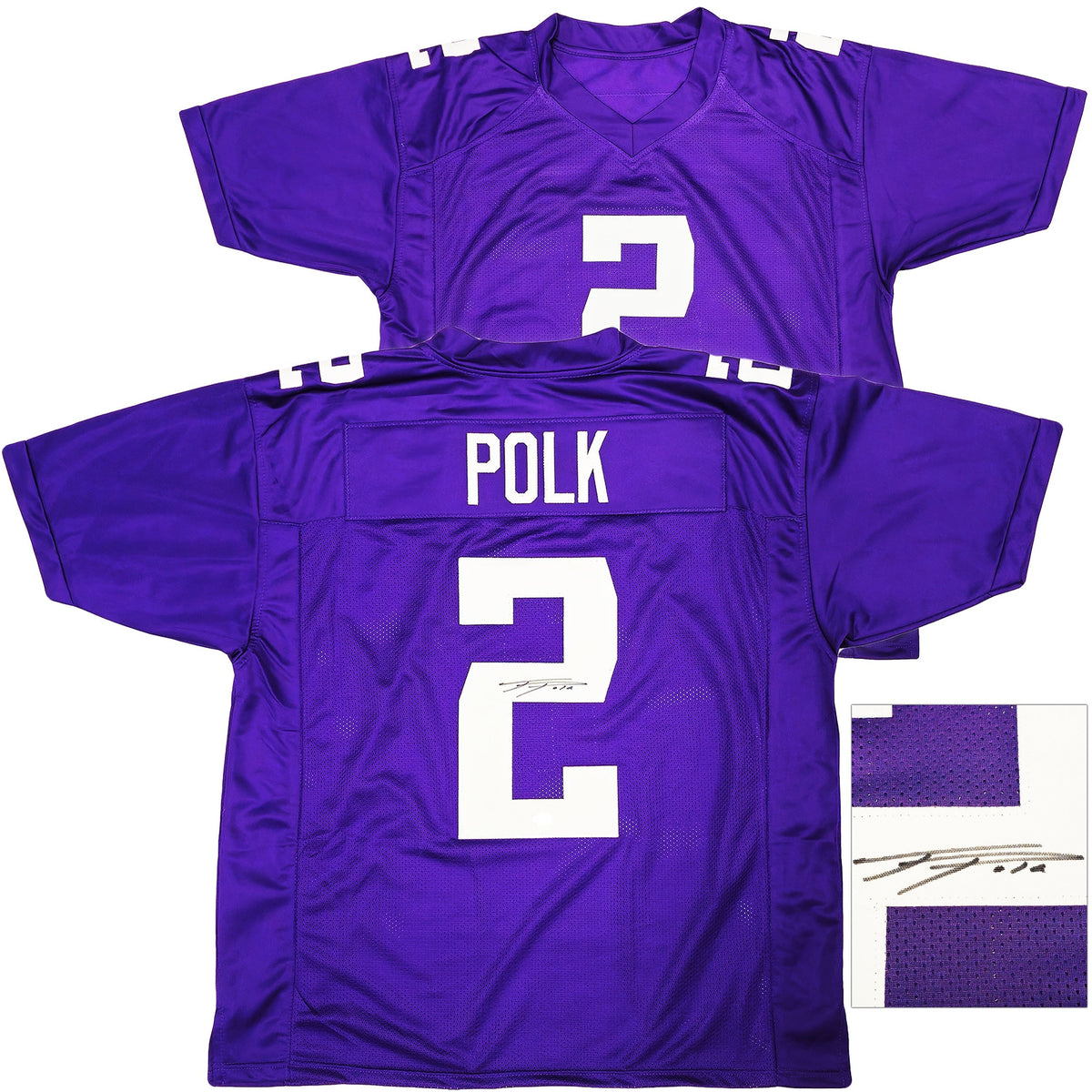 Washington Huskies Ja'lynn Polk Autographed Purple Jersey Mcs Holo