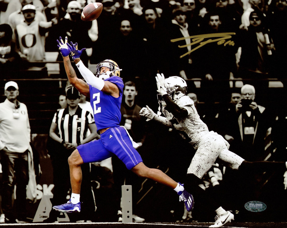 Ja'lynn Polk Autographed 8X10 Photo Washington Huskies Vs. Oregon Spotlight Mcs Holo