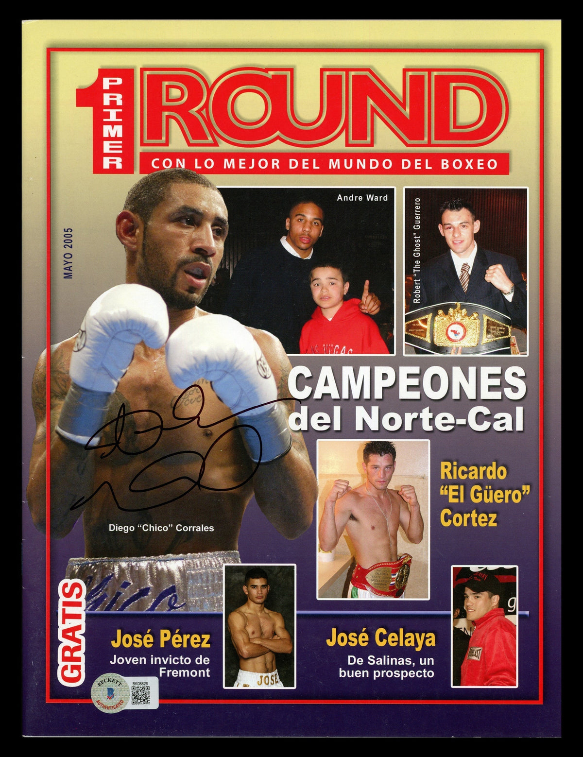 Andre Ward Autographed Primer Round Magazine Beckett Bas Qr #Bk08826