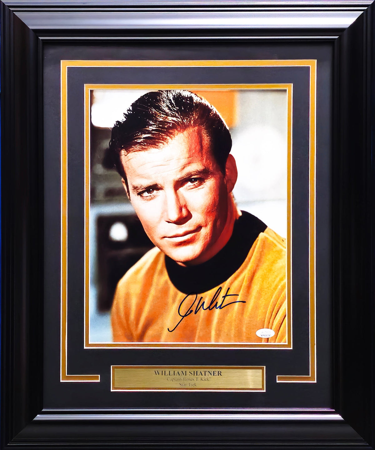 William Shatner Autographed Framed 11X14 Photo Star Trek Jsa