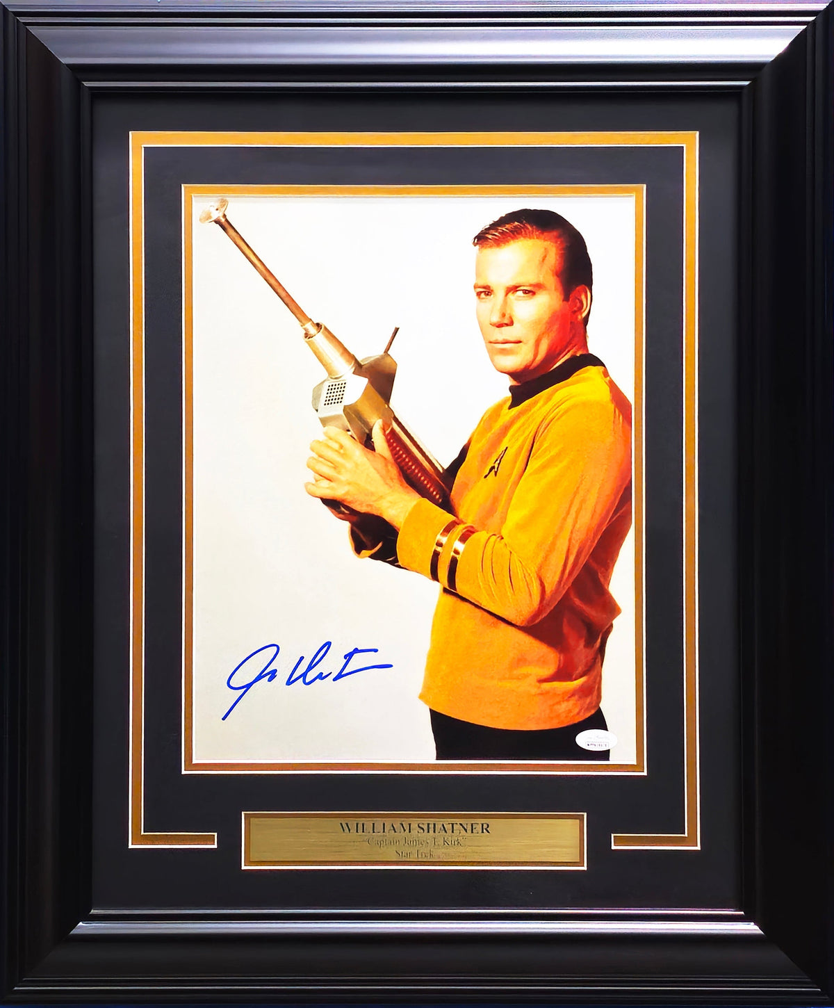 William Shatner Autographed Framed 11X14 Photo Star Trek Jsa