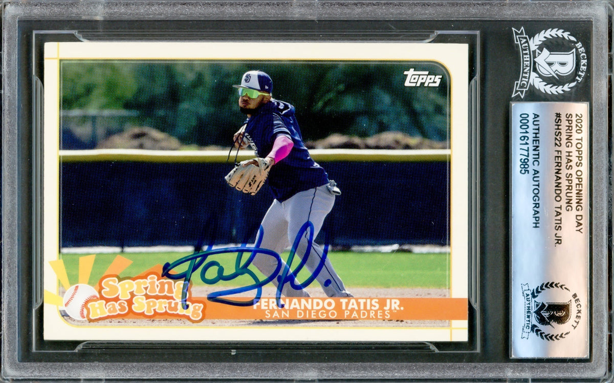 Fernando Tatis Jr. Autographed 2020 Topps Opening Day Spring Has Sprung Card #Shs-22 San Diego Padres Beckett Bas #16177985