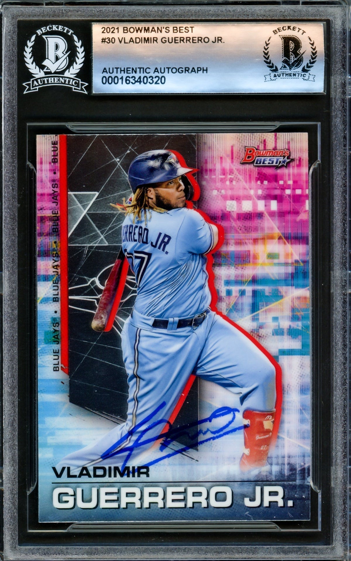 Vladimir Guerrero Jr. Autographed 2021 Bowman's Best Card #30 Toronto Blue Jays Beckett Bas #16340320
