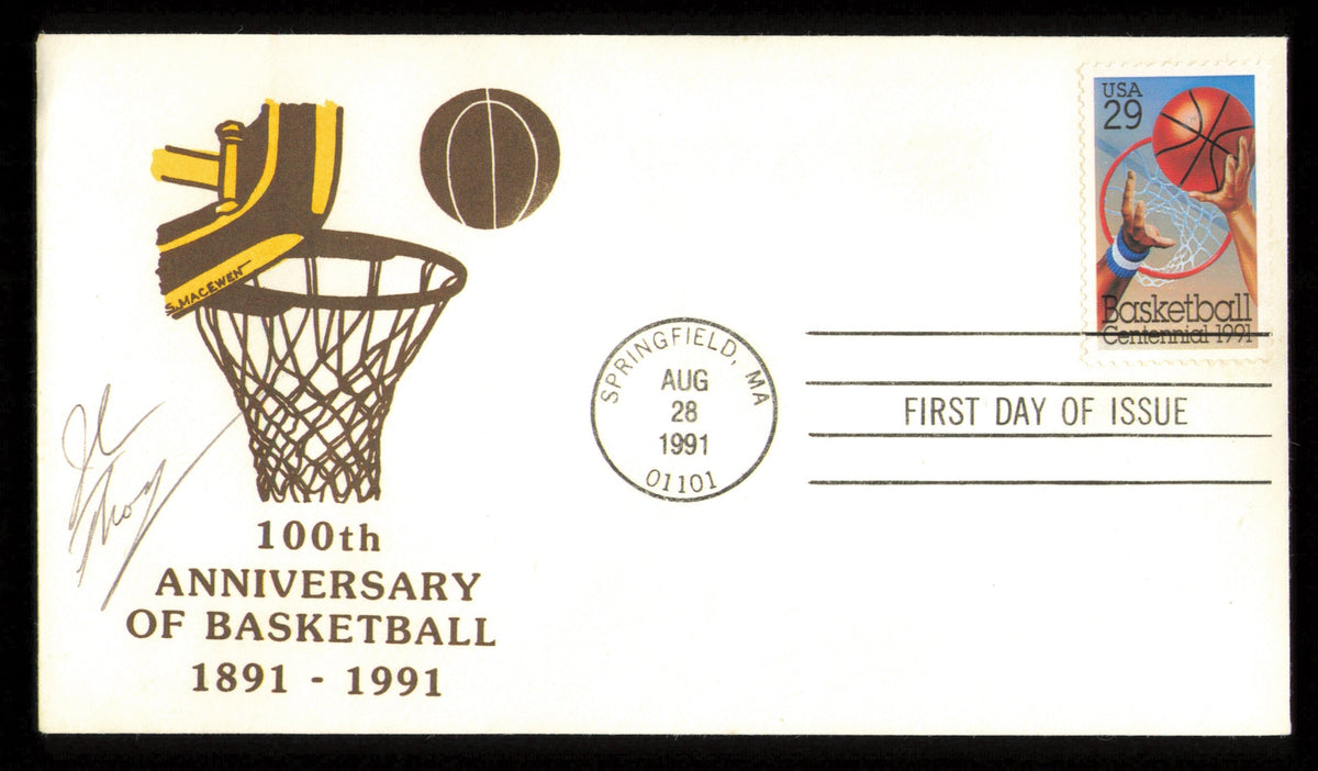 John Thompson Autographed 1991 100Th Anniversary First Day Cover Georgetown